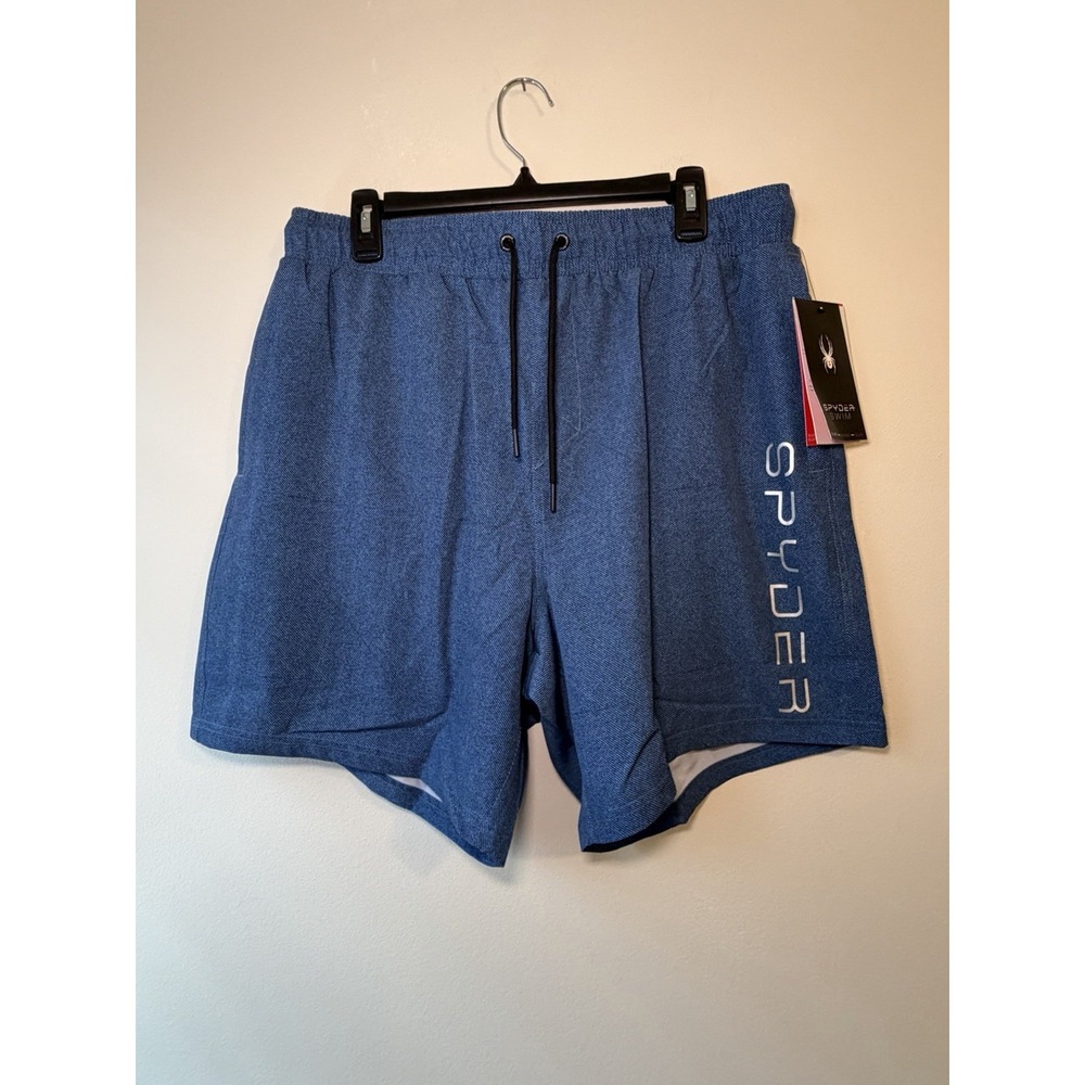 Spyder Swim Mens 2XL Blue Swim Trunks Board Shorts 7.5" Inseam NWT
